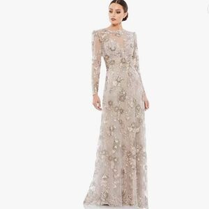 Mac Duggal Evening 67875 Long Sleeve Dress for Evening - Elegant A-line Dress